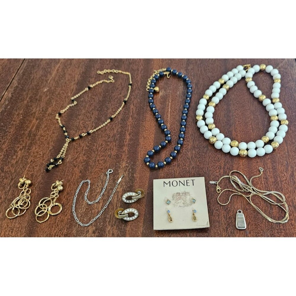 Vintage All Monet Signed Jewelry Lot 9 Pieces